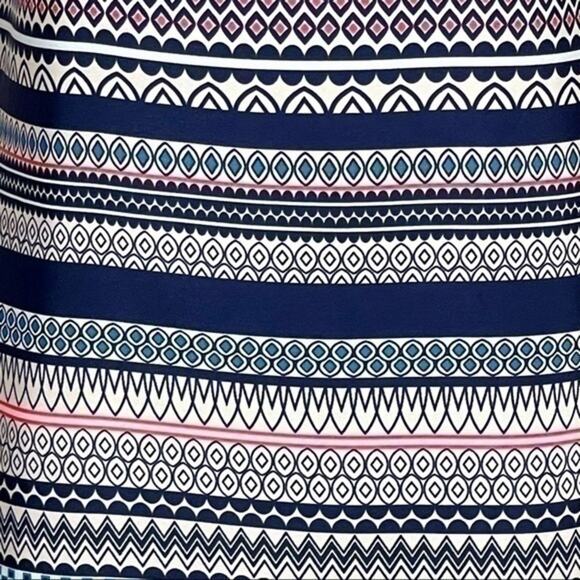 J Crew White Blue Geometric Striped Career Office Shift Dress NWOT Size 00 - Picture 7 of 12